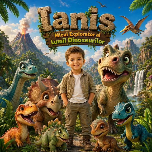 Copertă pătrată Lunada Story — Ianis, Micul Explorator al Lumii Dinozaurilor