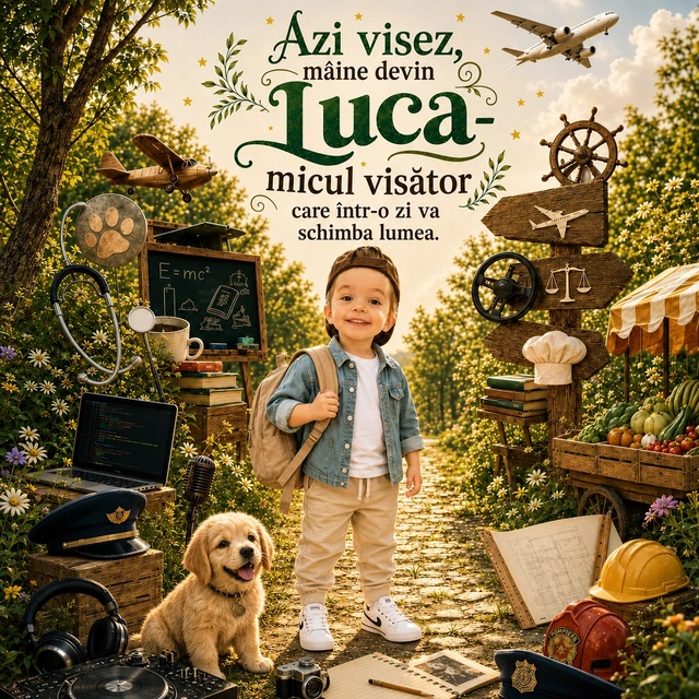 Copertă pătrată Lunada Story — Azi visez, mâine devin — Luca
