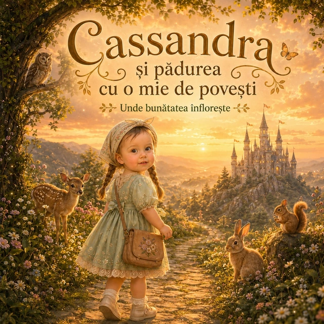 Copertă pătrată Lunada Story — Cassandra și pădurea cu o mie de povești